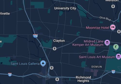 A map of the city of st louis, mo.