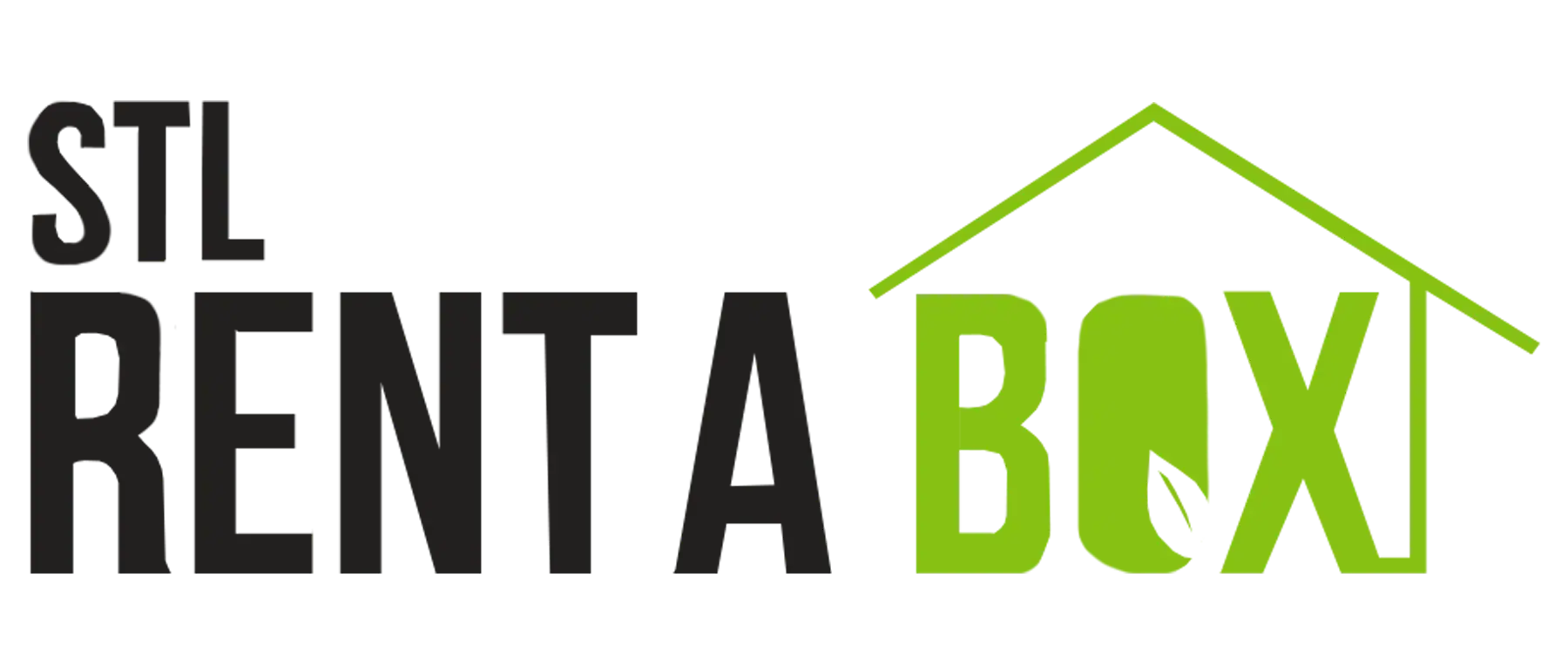 STL Rent a Box logo with house design